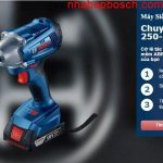 Đặc điểm nổi trội của dòng máy siết ốc dùng pin Bosch GDS 250 Professional