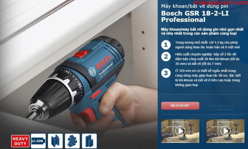 Máy khoan pin Bosch GSR 14.4-2-LI