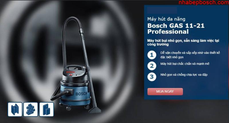 Máy hút bụi dùng pin Bosch GAS 18V-10 L Solo