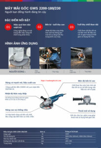 Đặc điểm nổi trội của dòng máy mài góc lớn Bosch GWS 2200