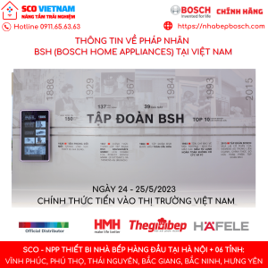 Thông tin về pháp nhân BSH (Bosch Home Appliances) tại Việt Nam
